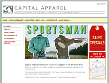 Tablet Screenshot of capitalapparel.com